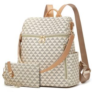 7617 Backpack Purse PU Leather Travel Satchel Handbag Convertible Design